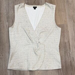 J. Crew Sleeveless Wrap Top from the 365 Suiting Line, Size Small